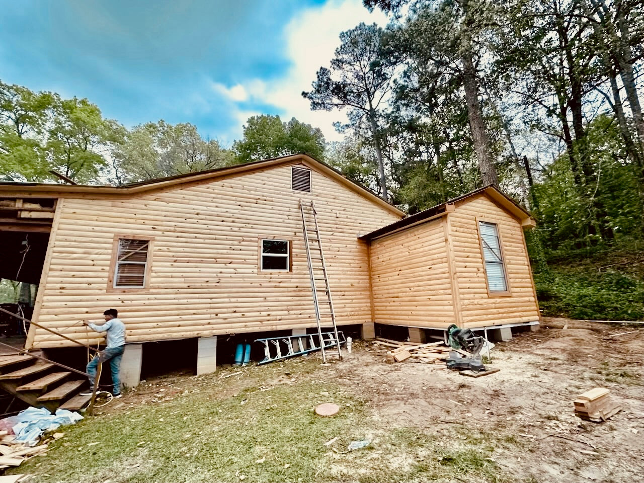 2x6x10' Pine Log Cabin Siding