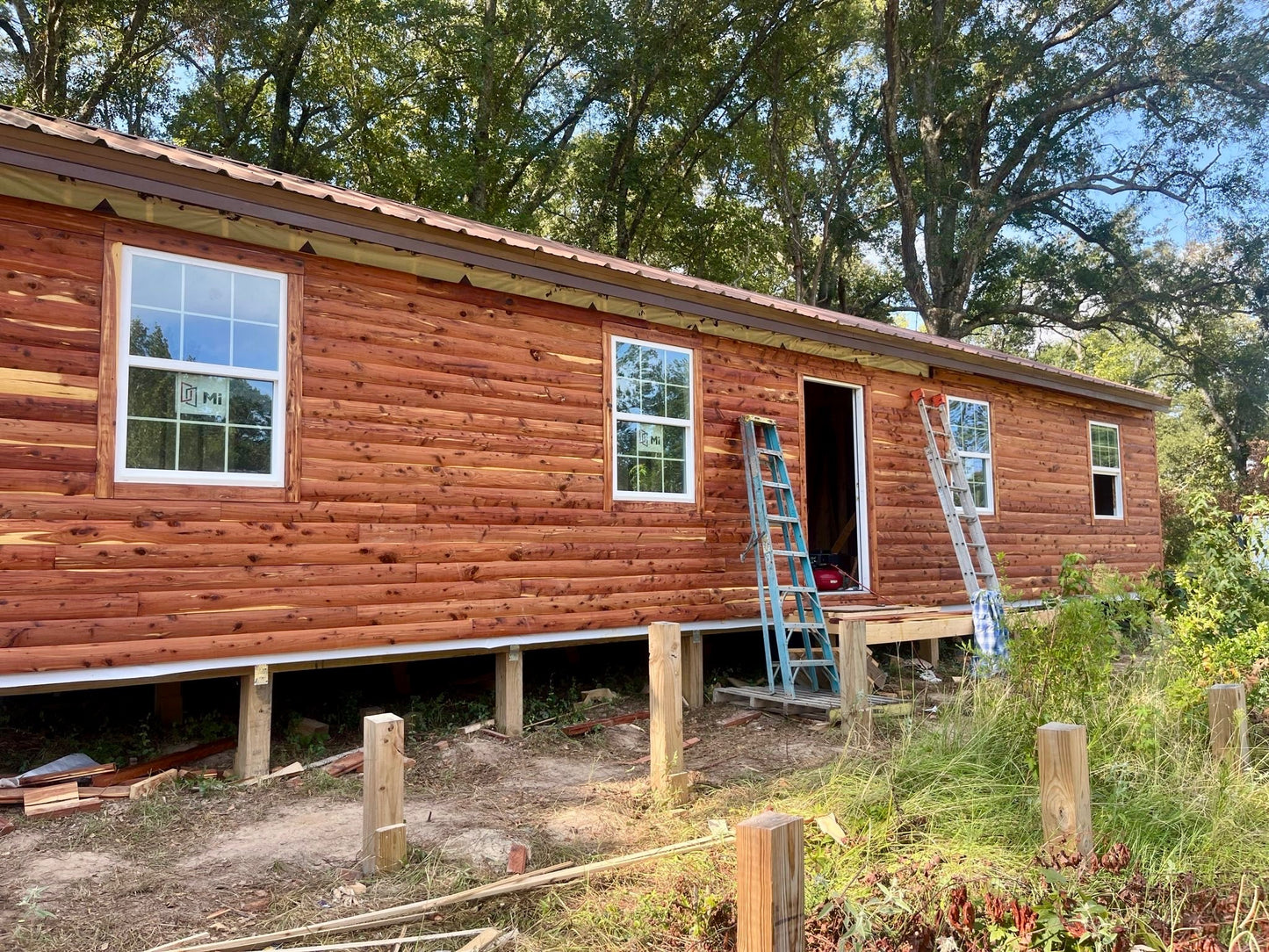 Eastern Red Cedar Log Cabin Siding 2x6x8' ROUGH