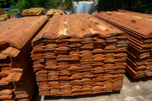 Eastern Red Cedar Log Cabin Siding 2x6x8' ROUGH