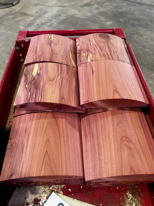 Eastern Red Cedar Log Cabin Siding 2x6x8'