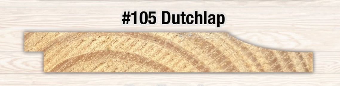 #105 Dutch Lap Siding 1x6x10' Knotty #2 Grade Pine (sold by the board)