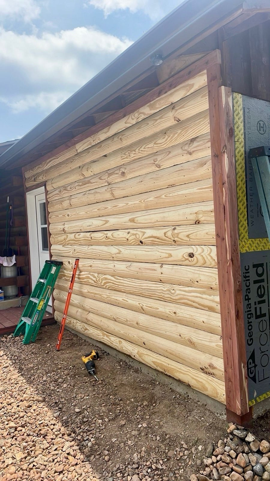 2x6x10' Pine Log Cabin Siding