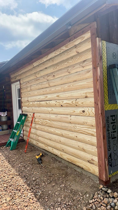 2x6x10' Pine Log Cabin Siding