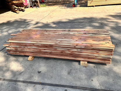1x4 Rustic Cabin Grade Red Cedar V-Groove Wall Panels