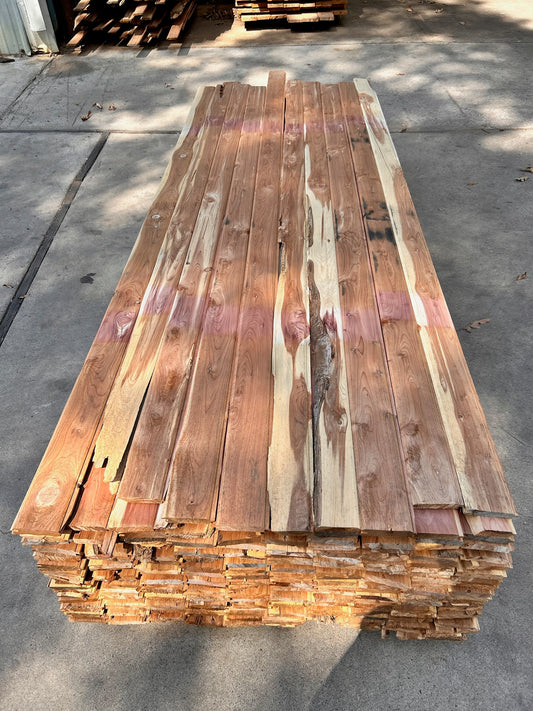 1x4 Rustic Cabin Grade Red Cedar V-Groove Wall Panels