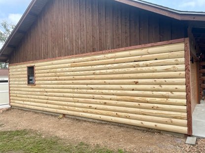 2x6x10' Pine Log Cabin Siding