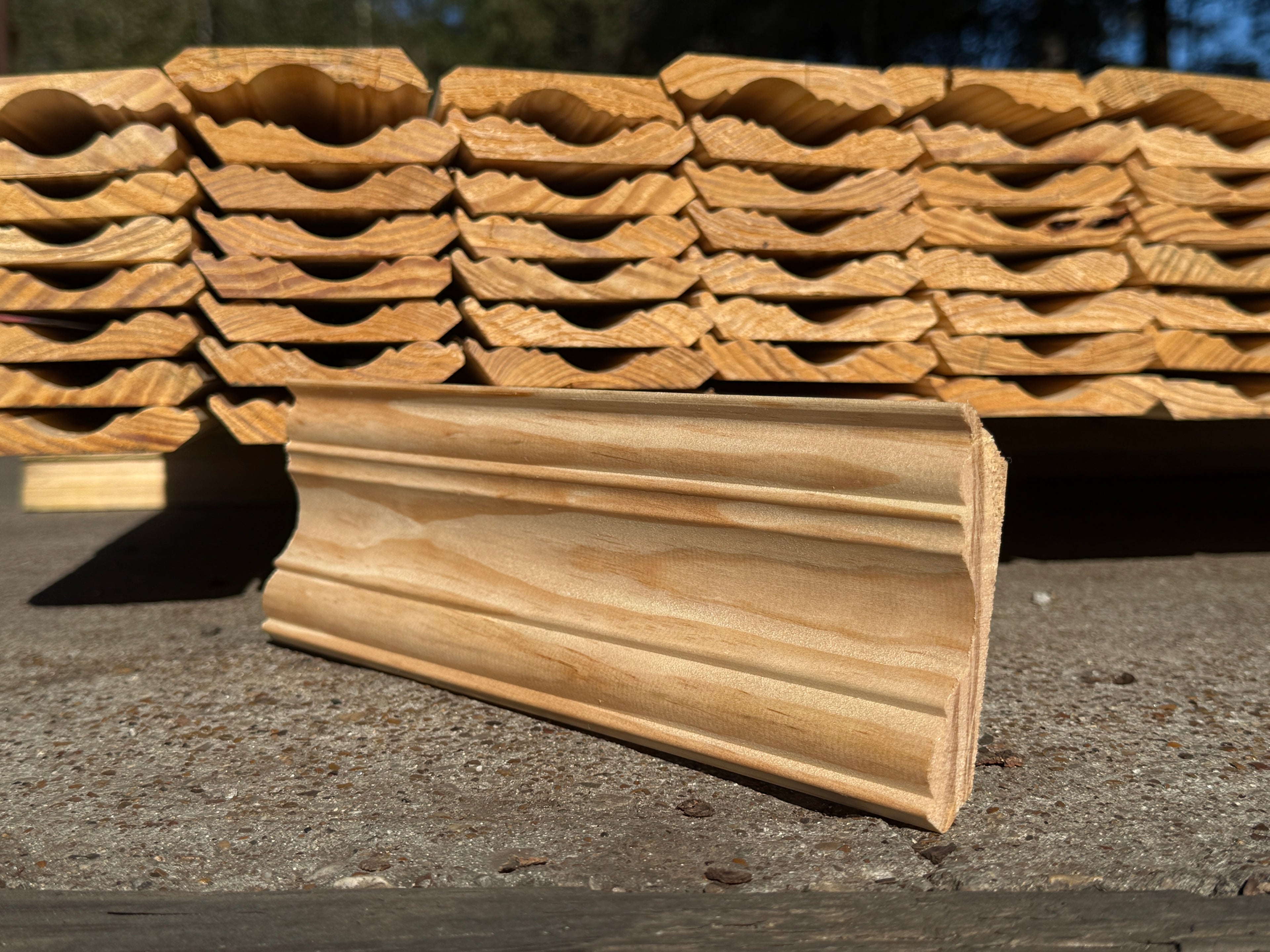 1x4 Pine Crown Moulding #1 D Grade
