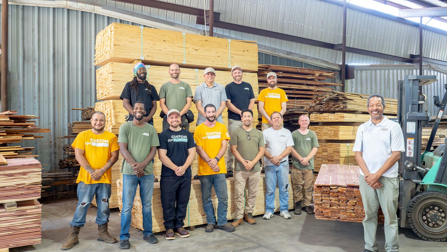About Us Photo of The Team in the Production Shop in Wells, Texas