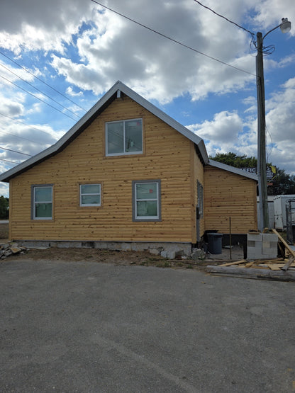 Revestimiento de cabaña de troncos de pino de 2 x 6 x 10 pies