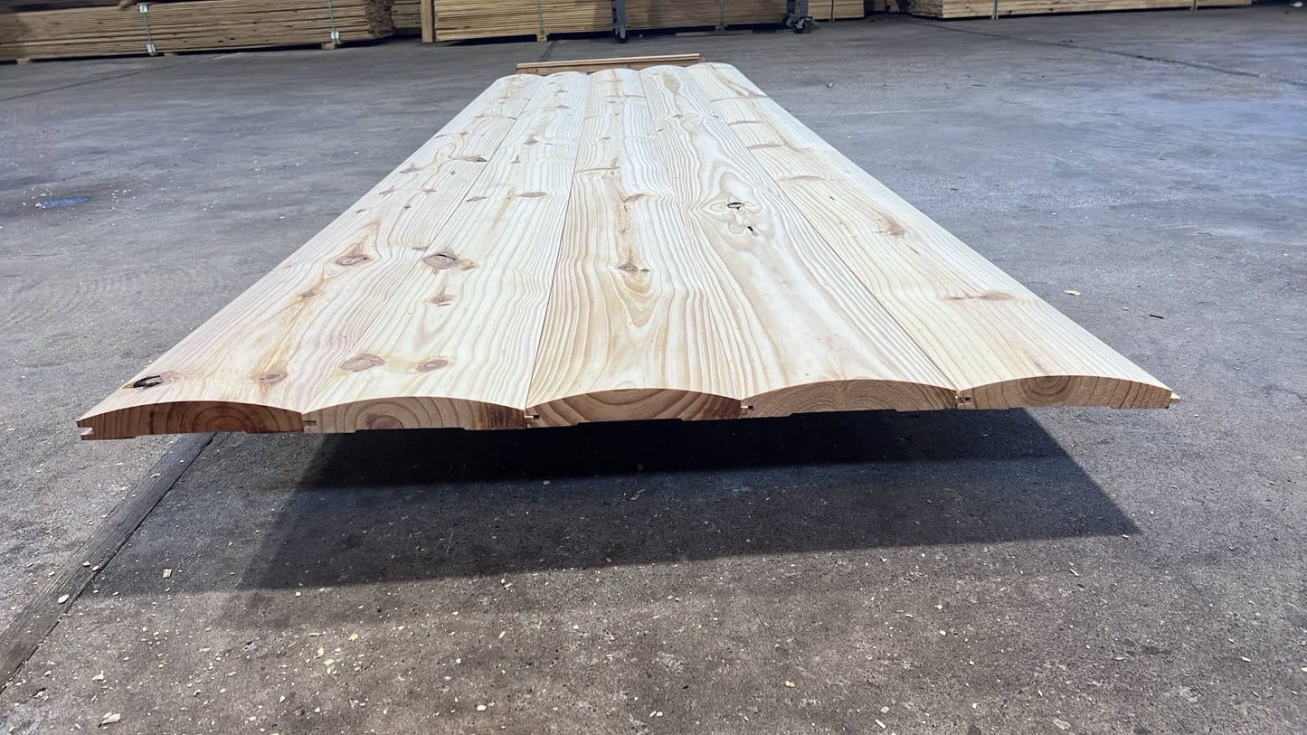 Log Cabin Siding 2x10"x16' Knotty #2 Grade Pine
