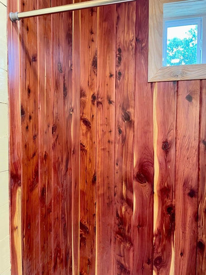1/2" x 5.5"x 8' Eastern Red Cedar V-Groove / Flat T&G Back, Reversible Profile