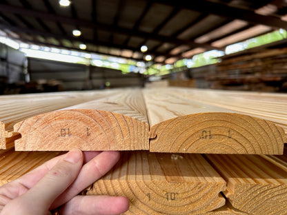 2x6x10' Pine Log Cabin Siding