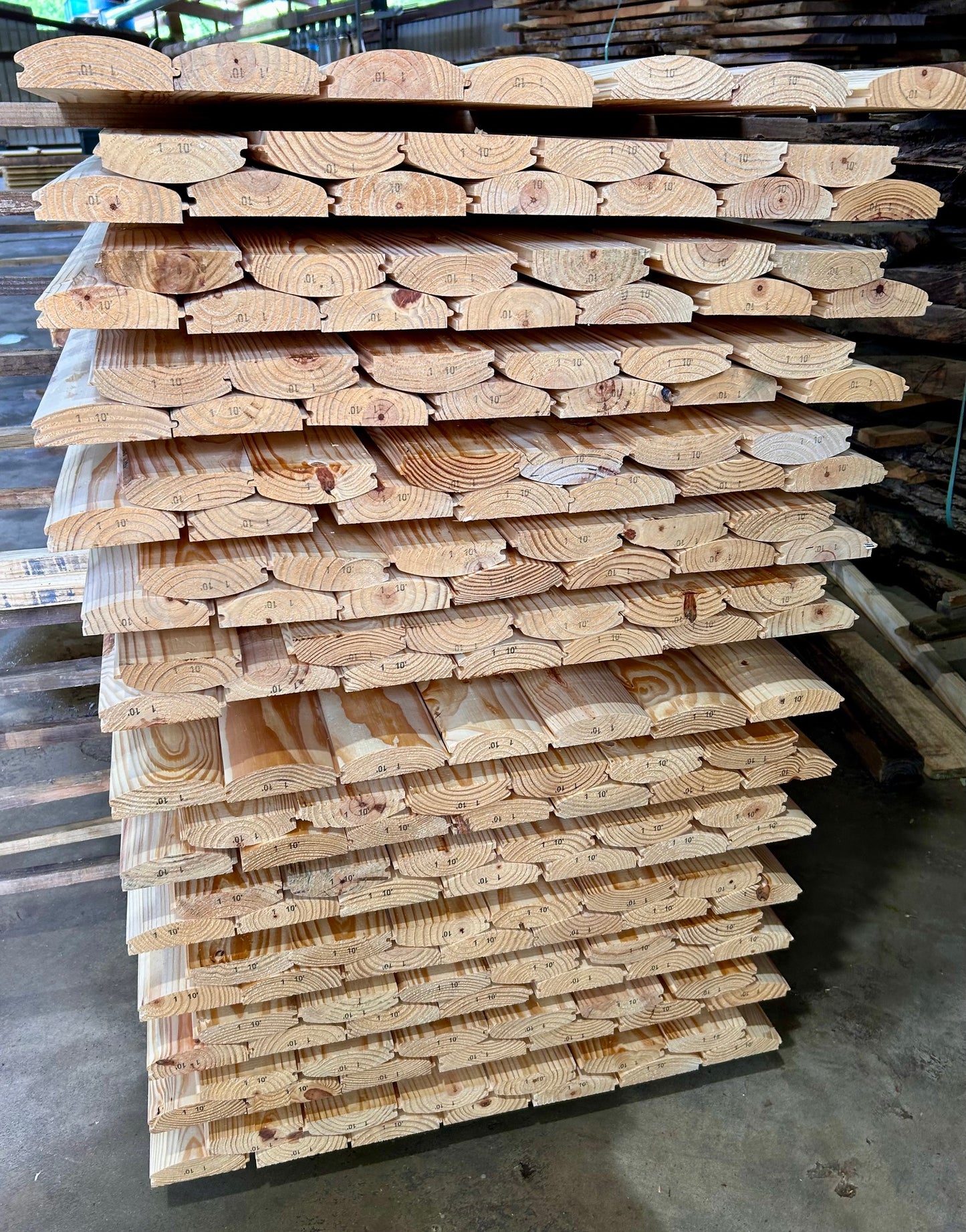 2x6x10' Pine Log Cabin Siding