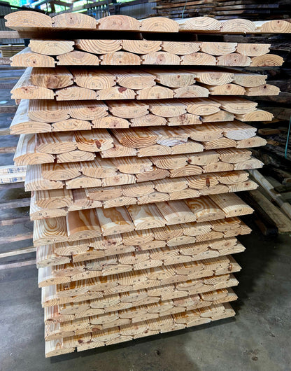 2x6x10' Pine Log Cabin Siding