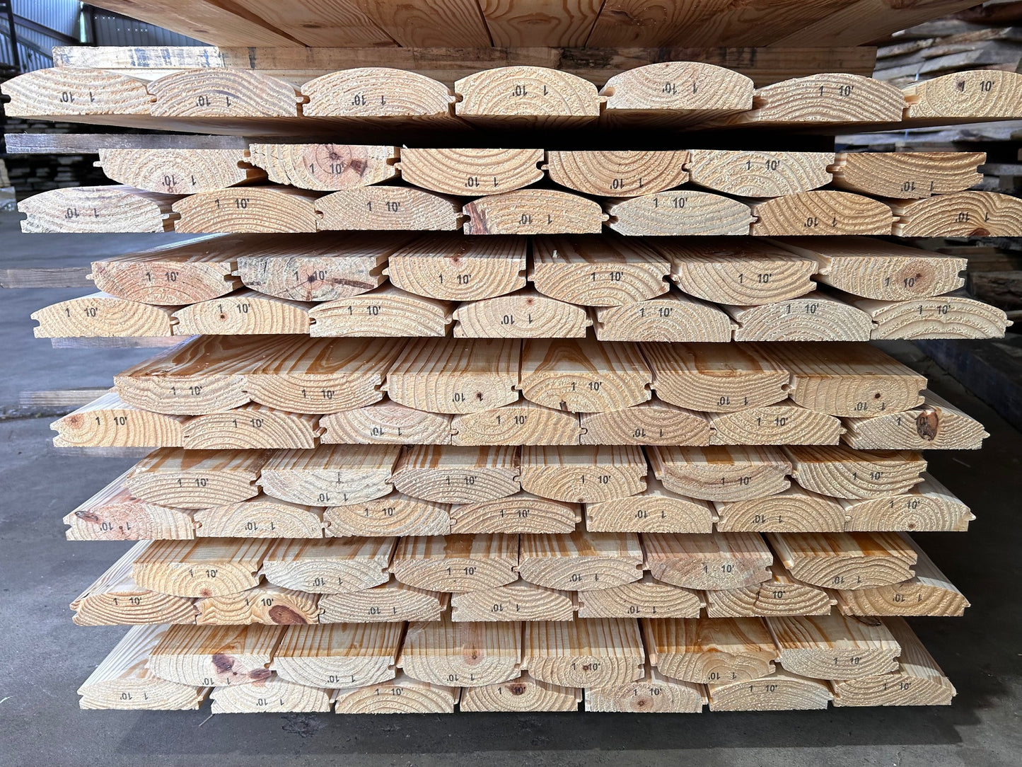 2x6x10' Pine Log Cabin Siding