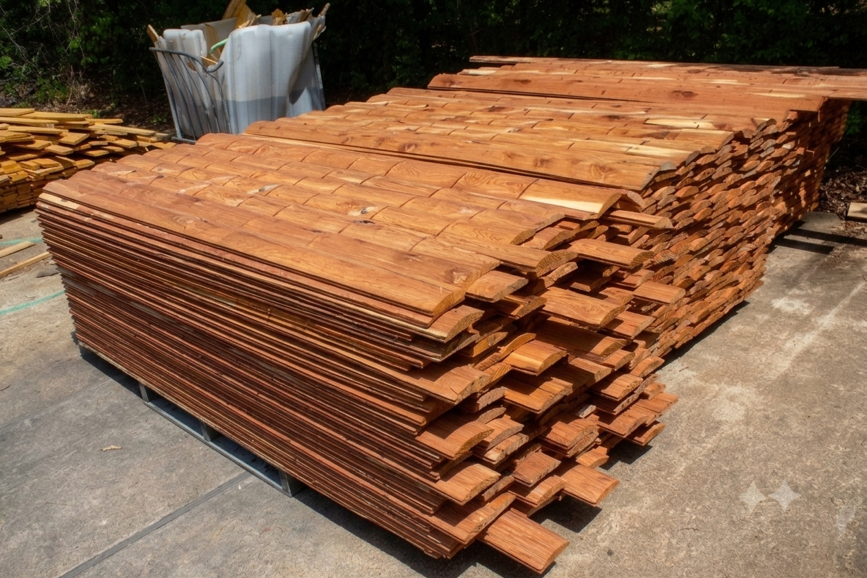 Eastern Red Cedar Log Cabin Siding 2x6x8' ROUGH