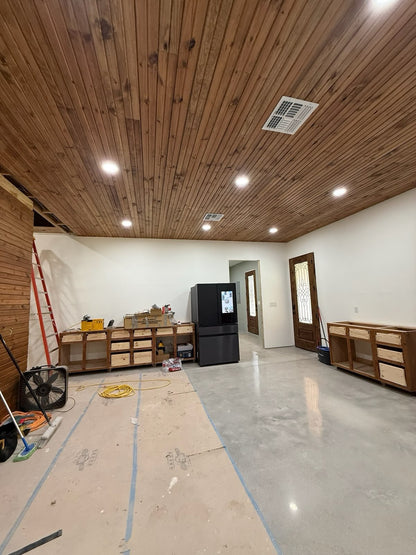 Pino nudoso de grado n.° 2 de 1 x 6 x 10 pies con ranura en V