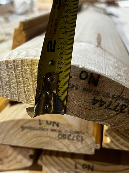 Revestimiento de cabaña de troncos de pino de 2 x 6 x 10 pies