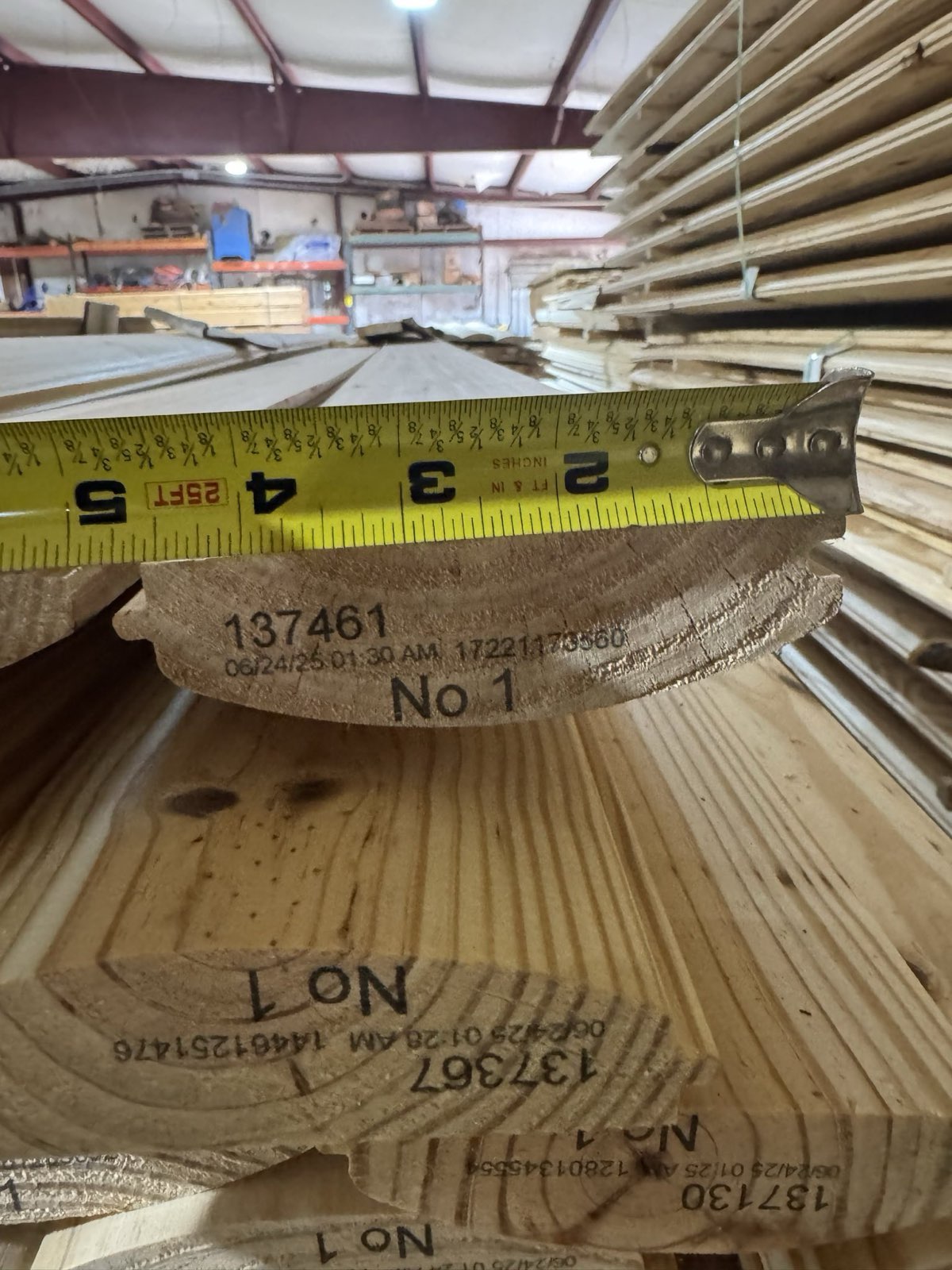 Revestimiento de cabaña de troncos de pino de 2 x 6 x 10 pies