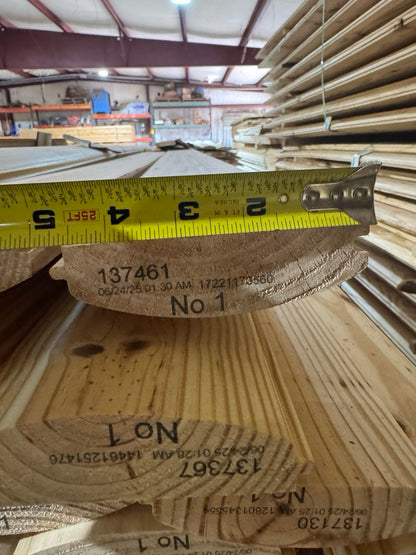 Revestimiento de cabaña de troncos de pino de 2 x 6 x 10 pies