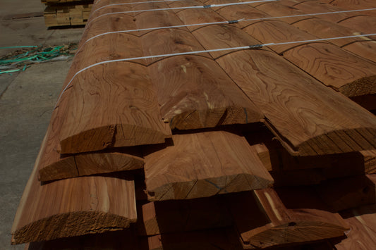 Eastern Red Cedar Log Cabin Siding 2x6x8' ROUGH
