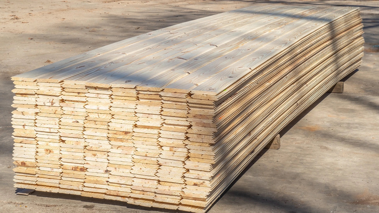 V-Groove 1x6x16' Knotty #2 Grade Pine, sold by the Square Foot