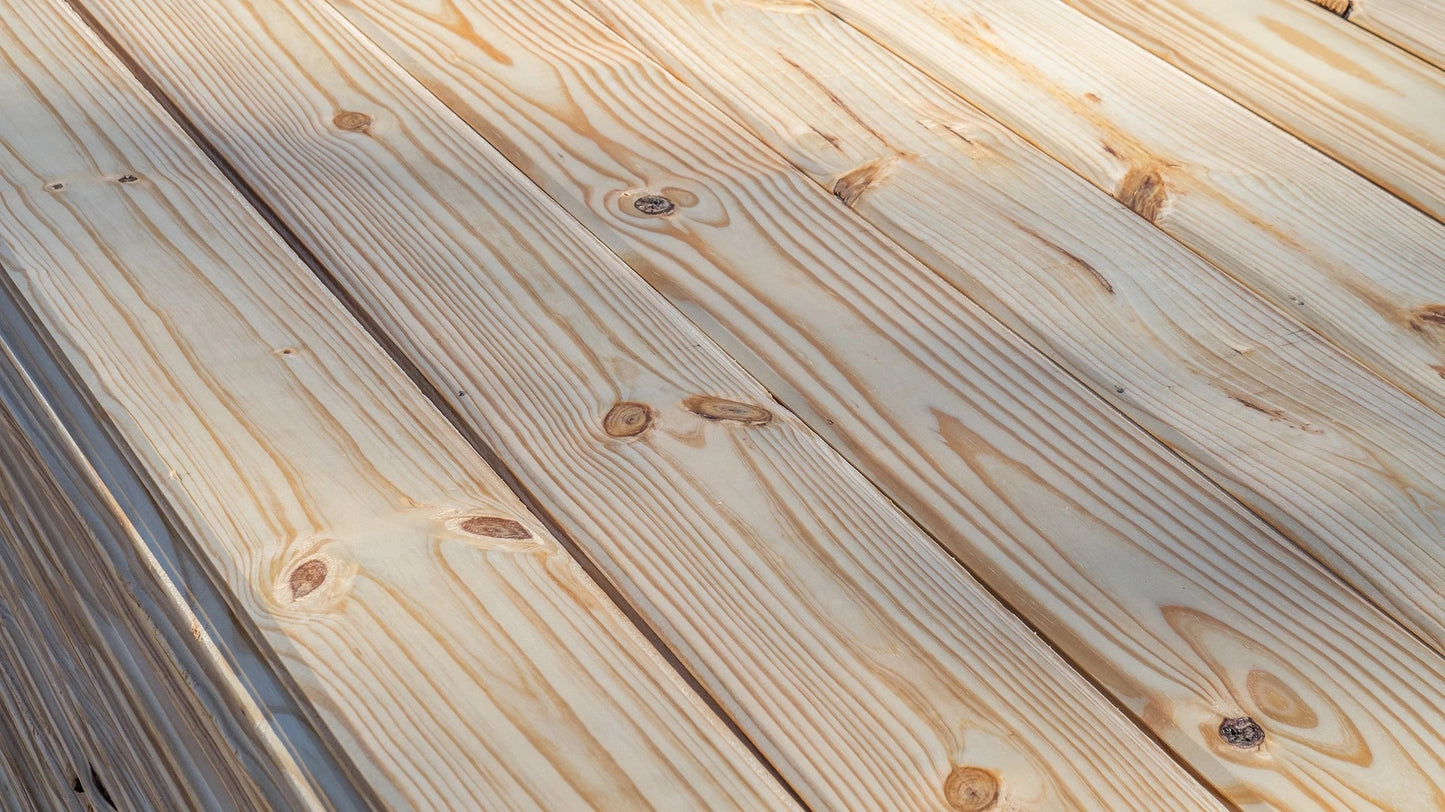V-Groove 1x6x16' Knotty #2 Grade Pine, sold by the Square Foot