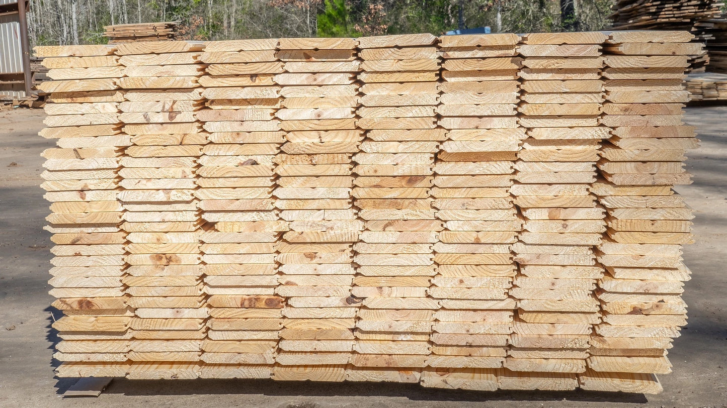 V-Groove 1x6x16' Knotty #2 Grade Pine, sold by the Square Foot